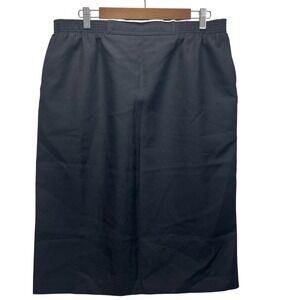 Alfred Dunner Classics VTG Skirt Womens 14 Black NEW Elastic Waist Straight Y2